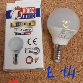 Лампа світлодіодна Horoz Elite-6  6Вт 480 Лм 4200 К  Е14